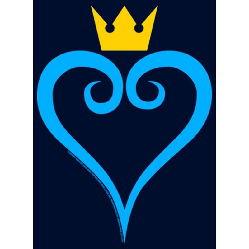 Men's Kingdom Hearts 1 Blue Heart Long Sleeve Shirt, 2 of 5