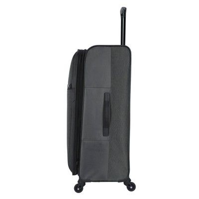 Skyline Softside Large Checked Spinner Suitcase - Gray Heather
