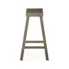 HomeRoots 27" Cool Gray Solid Wood Backless Counter Height Bar Chair - 4 of 4
