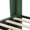 Sapphtopaz Leather Bed Frame PU Upholstered Platform Bed with Wingback Headboard & Footboard, Solid Wooden Slats Support, No Box Spring Needed - 2 of 4