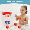 Kids Bathtub Basketball Hoop with 4 Soft Balls Strong Suction Cup Mold Free Bath Toys for Toddlers - 4 of 4