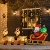 8ft Long Christmas Inflatable Santa Claus with Sleigh and Reindeer, Outdoor Blow-Up Yard Decoration with LED Lights Display - 2 of 4