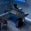EUREKA ERGONOMIC Gaming Desk with Built-in Accessories,58.27" D x 23.62" W x 31.22" H,Black - 2 of 4