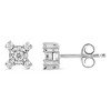 Haus of Brilliance Silver 1/4 Cttw Diamond "X" Shaped Stud Earrings - 2 of 4