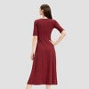 Women's Elbow Sleeve Knit Midi A-Line Dress - Universal Thread™ Red - 2 of 3