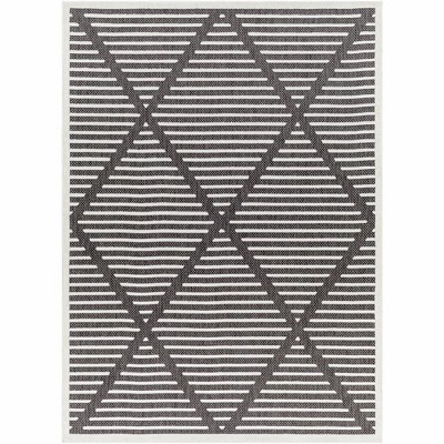 Mark & Day Calvert 6'7"x9' Rectangle Woven Indoor and Outdoor Area Rugs Charcoal: Geometric, Stain-Resistant, Modern Decor