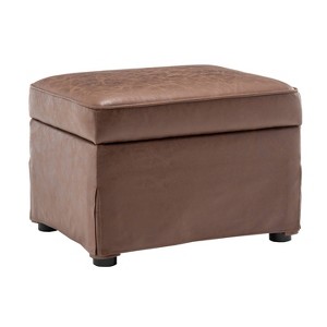 24" Wide Rectangle Storage Ottoman - WOVENBYRD - 1 of 4