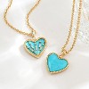 14K Gold Double-Sided Heart Necklace - Valentine's Gift for Wife/Mom, Dainty Gold Jewelry - 4 of 4