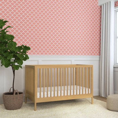 Honey Oak 3-in-1 Convertible Crib with Adjustable Heights
