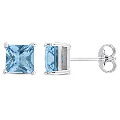 EVERLY JEWELRY | Stud Earrings with Gemstone in Sterling Silver – Multiple Stone Options