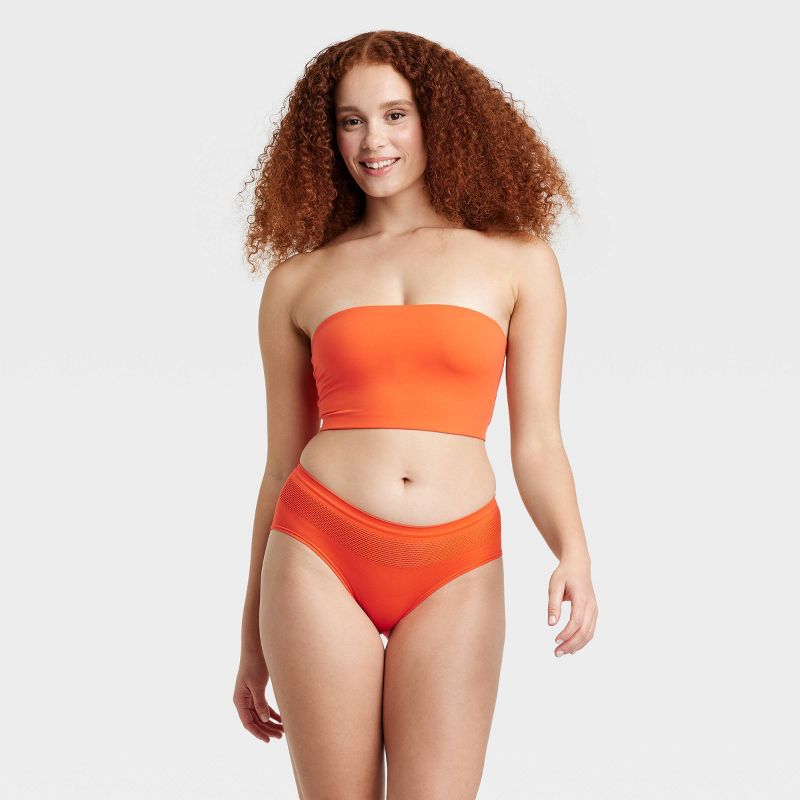 Women's Seamless Hipster Underwear - Auden™ Orange, 5 of 6