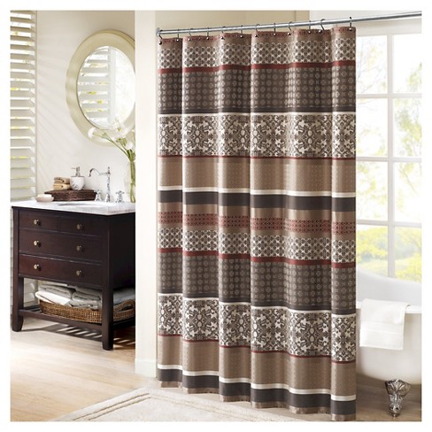 Brown shower hot sale curtain