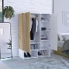Depot E-Shop Armoire, Double Door Cabinets, Five Shelves, Hanging Rod, Two Open Shelves - 2 of 4
