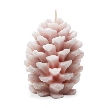 tag Frosted Pine Cone Candle Blush