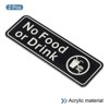 Unique Bargains Acrylic Self-Adhesive Decor Business No Food or Drink Sign - 3 of 4