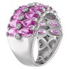 Designs By Gioelli Sterling Silver Created Pink Sapphire Ring - 2 of 3