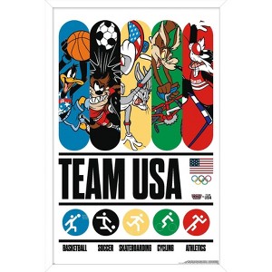 Trends International Looney Tunes x Team USA - Bars Framed Wall Poster Prints - 1 of 4