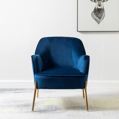 Odo Upholstered Accent Arm Chair Velvet | Karat Home - Navy : Target