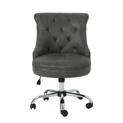 Auden Home Office Microfiber Desk Chair Light Gray - Christopher Knight ...