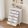 5 Drawer Dresser for Bedroom, Tall Freestanding Chest with Wood Frame and Vertical Storage, Closet Organizer for Entryway or Living Room - 4 of 4