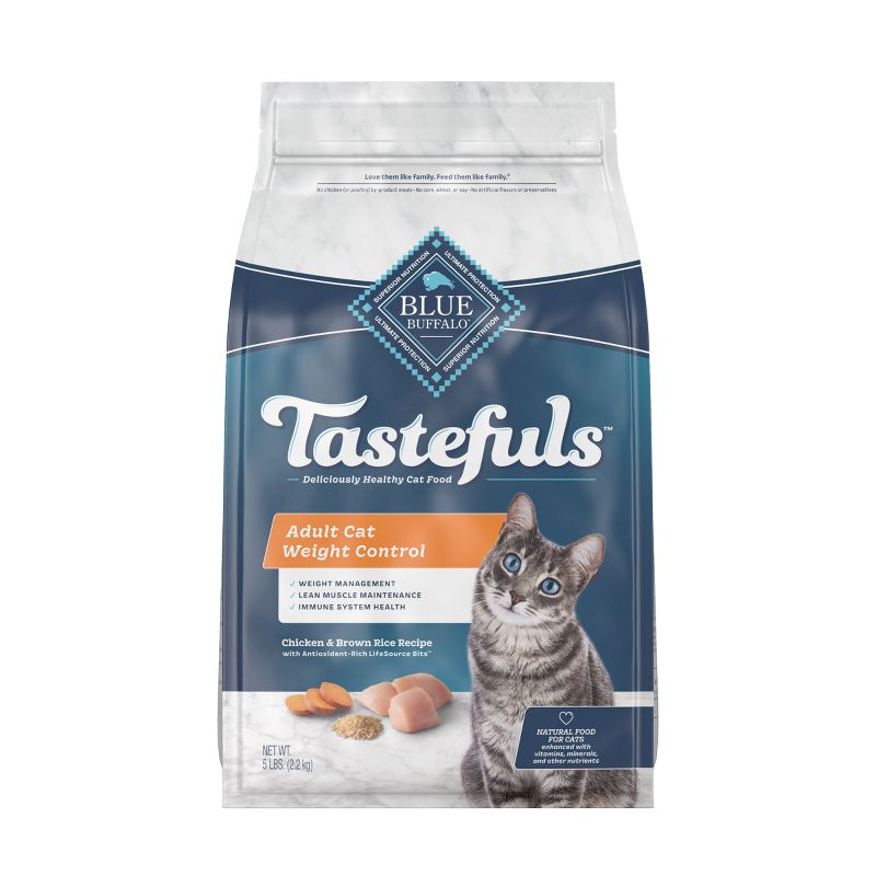 Blue Buffalo Tastefuls with Chicken Weight Control Natural Adult Dry Cat Food, 1 of 7