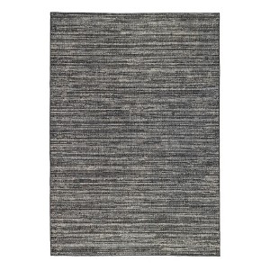 8' X 10'  and Ivory Striped Stain Resistant Indoor Outdoor Area Rug - 1 of 4