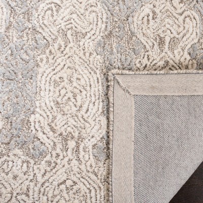 Ivory and Grey Hand-Tufted Wool and Viscose Area Rug