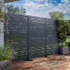 MAYEERTY Frederick Square Frame Pattern Black Galvanized Steel Screen Outdoor and Indoor Divider for Balcony Patio Garden - 4 of 4