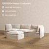 Modular Washable 3-Seater + Ottoman in Mist | Deluxe+ Seat | Cloud Pillow - 2 of 4