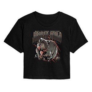 Women's - Jurassic World: Rebirth - Trex Cropped Graphic T-Shirt - 1 of 4