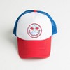 Simply Sage Market Leopard Patriotic Smiley Face Foam Trucker Hat - 2 of 2