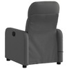 vidaXL Massage Recliner Chair Dark Gray Fabric - 4 of 4