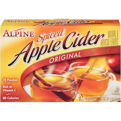 Alpine Spiced Cider Instant Drink Mix Original Apple Flavor - 10ct