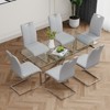 NicBex Modern Dining Chairs with Faux Leather Padded Seat,Armless Chairs with Chrome Metal Legs for Kitchen,Living Room - 2 of 4