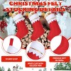 Aoibox 16 Pack 14 Inch Felt Christmas Stockings Red with White Cuff Gold Trim Hanging Decor for Mantel Door Window Holiday Home - 3 of 4