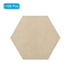 Unique Bargains DIY Craft Wood Burning Hexagon Painting Wood Slices 100 Pcs - 3 of 4