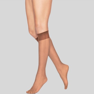 L'eggs Everyday Women's 10pk Knee Highs - Suntan L : Target