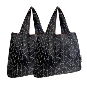 Wrapables Foldable Tote Nylon Reusable Grocery Bag (Set of 2) - 1 of 4