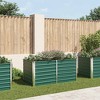 vidaXL Garden Raised Bed Galvanised Steel, Rectangular Garden Planter for Flowers and Planters, Raised Bed, Weather-Resistant, Green, 63"x31.5"x30.3" - 2 of 4