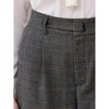 INSPIRE CHIC Women's Plaid Work Vintage Houndstooth Wide Leg Straight Long Pants - 4 of 4
