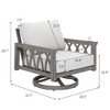 Cesicia 28.9'' x 33.7'' x28.7'' in Modern Gray Aluminum Rotating single Armchair For Living Room&Balcony - 3 of 4
