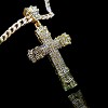 Ice City Men's Iced Cross Pendant Necklace, Gold & Silver Plated - 2 of 4