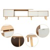 YIYIBYUS Modern Farmhouse Television Stand Media Console Credenza Table for Living Room, White - 3 of 4
