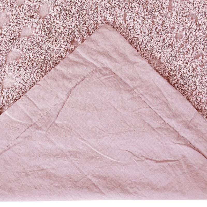 Standard Rio Collection 100% Cotton Tufted Unique Luxurious Floral Design Pillow Sham Pink - Better Trends, 4 of 5