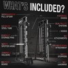 ER KANG Smith Machine, 2200lbs Squat Rack with LAT-Pull Down System & Cable Crossover Machine, Training Equipment with Leg Hold-Down Attachment - 2 of 4