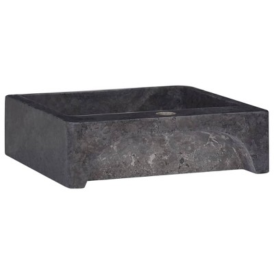 Black Square Marble Sink 15.7" x 15.7" x 4.7"