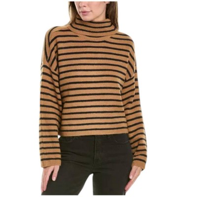 Women's Mock Neck Stripe Sweater - DESIGN HISTORY