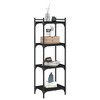 vidaXL Bookcase Storage Bookshelf Display Book Cabinet Black Engineered Wood - Black 15.7" 47.2" - 3 of 4