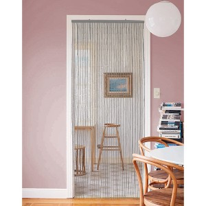 Evideco French Home Goods Bamboo Beaded Door Curtain 65 Strings 79" W x 36" W 1 Panel - 1 of 4
