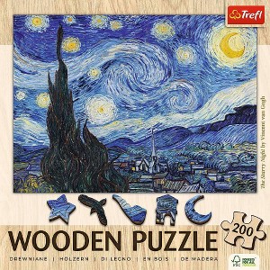 Trefl Wood The Starry Night by Vincent van Gogh- 200pc - 1 of 4